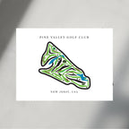 Pine Valley Golf Club Golf Course Prints, New Jersey, Golf Map Artwork