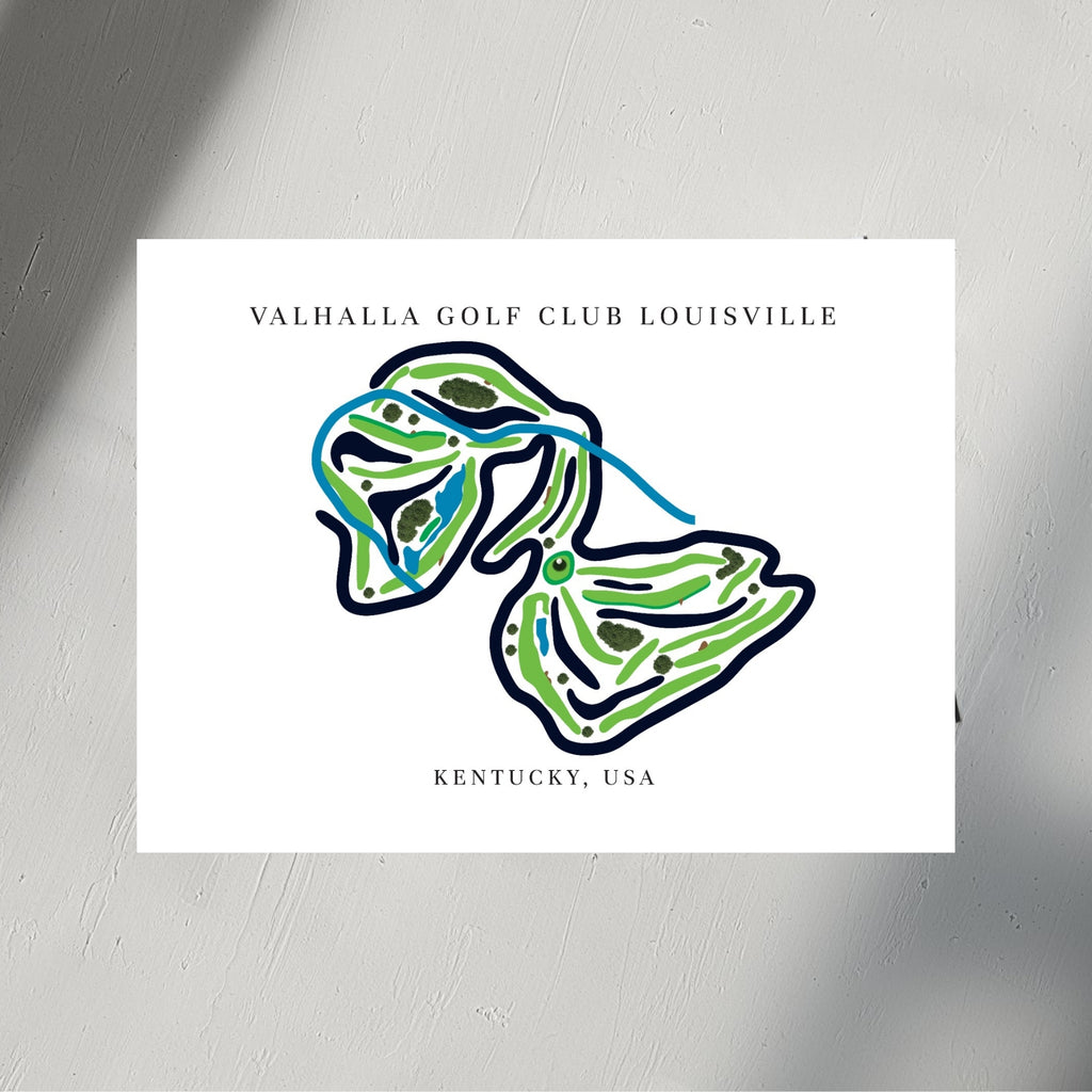 Valhalla Golf Club Golf Course Prints, Kentucky, Golf Map Artwork
