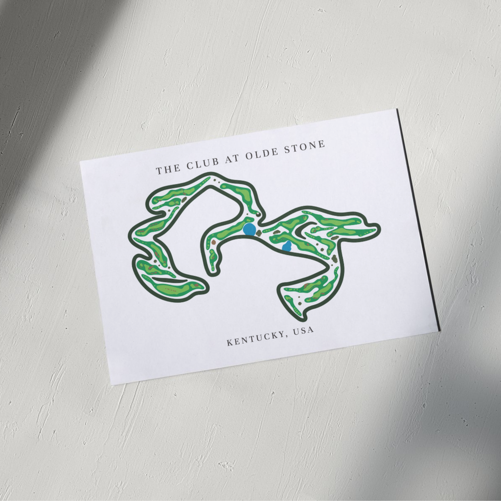 The Club at Olde Stone Golf Course Prints, Kentucky, Golf Map Artwork
