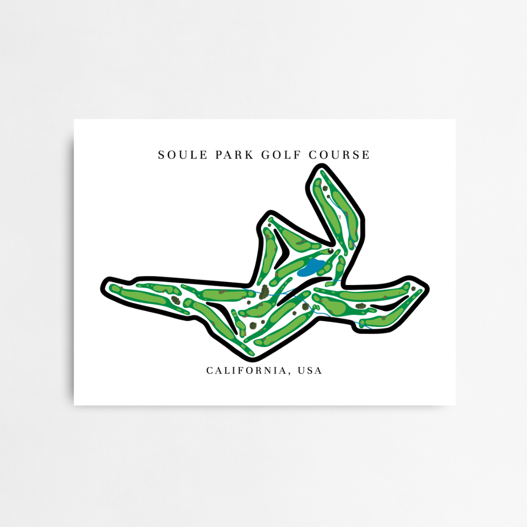 Soule Park Golf Course Print, California, Golf Map Artworks