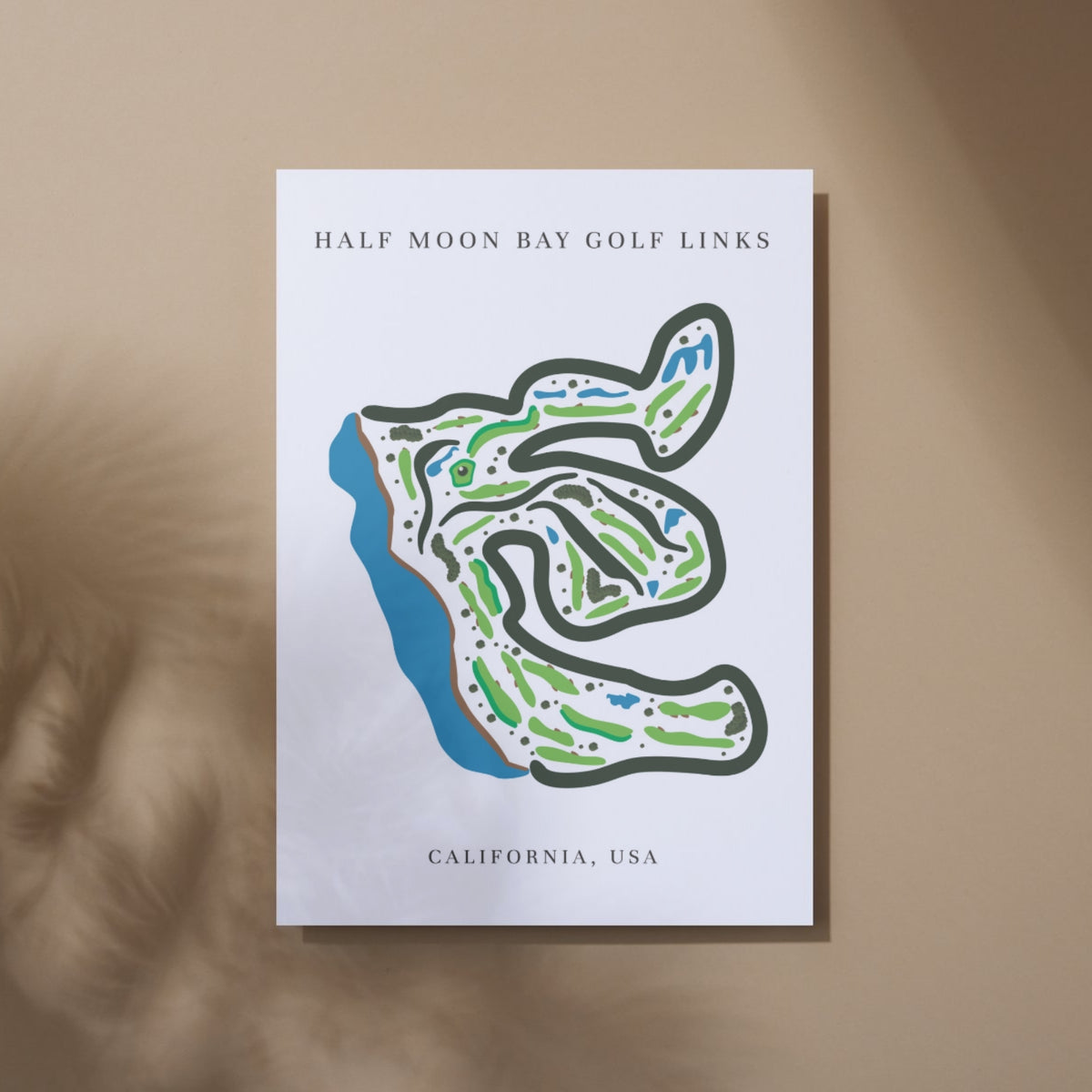 Half Moon Bay Golf Links, Golf Course Print, California