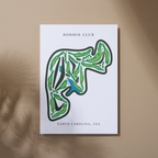 Dormie Club Golf Course Prints, North Carolina, Golf Map Artwork