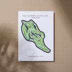 The Olympic Club Lake Course Golf Course Prints, California, Golf Map Artwork