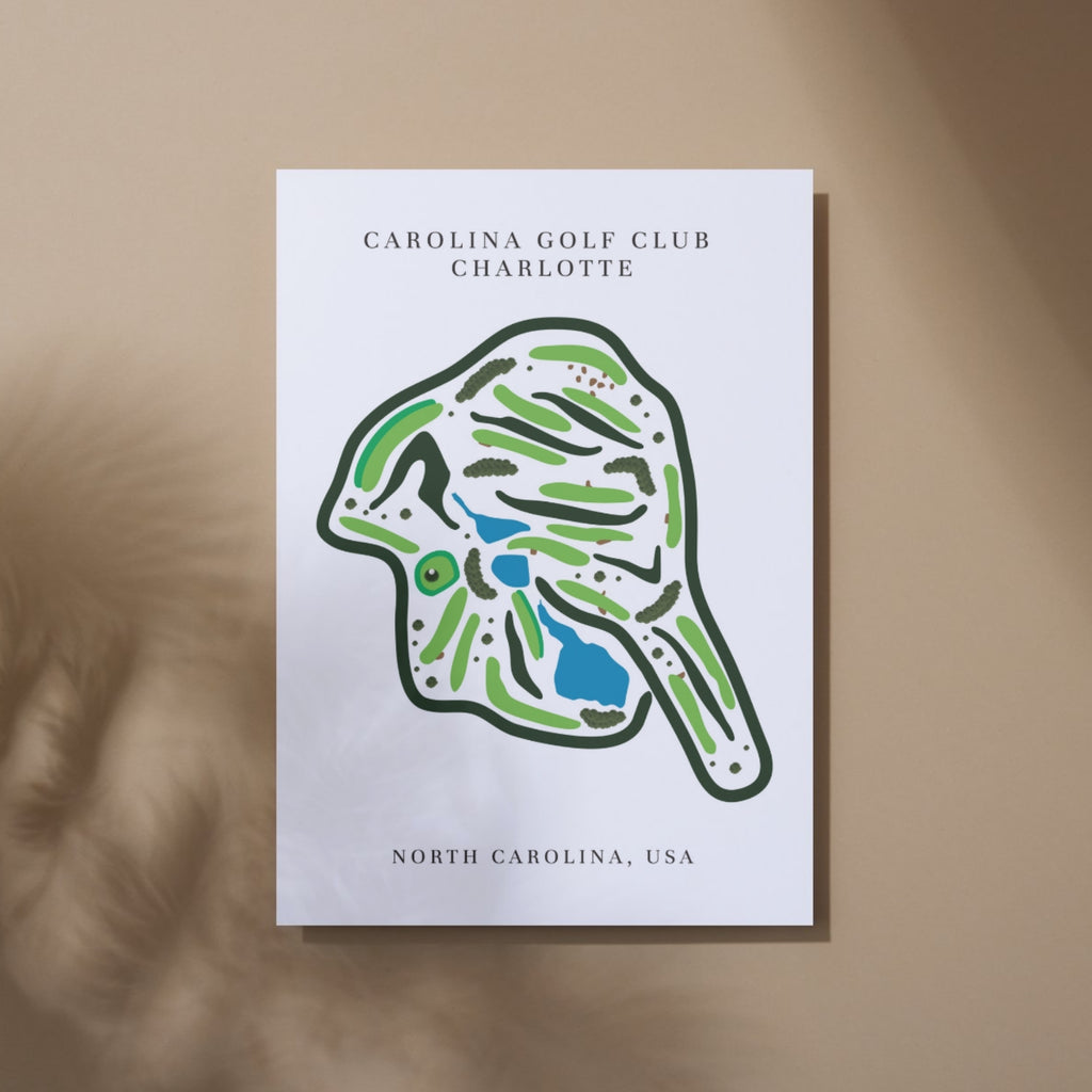 Carolina Golf Club Golf Course Print, North Carolina, Golf Map artworks