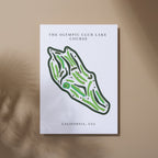 The Olympic Club Lake Course Golf Course Print, California | Golf Map Art