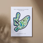 TPC Sawgrass Players Stadium Golf Course Prints, California, Golf Map Artwork
