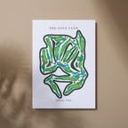 The Golf Club Golf Course Prints, Ohio, Golf Map Artwork