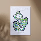 Disney's Lake Buena Vista Golf Course Prints, Florida, Golf Map Artwork
