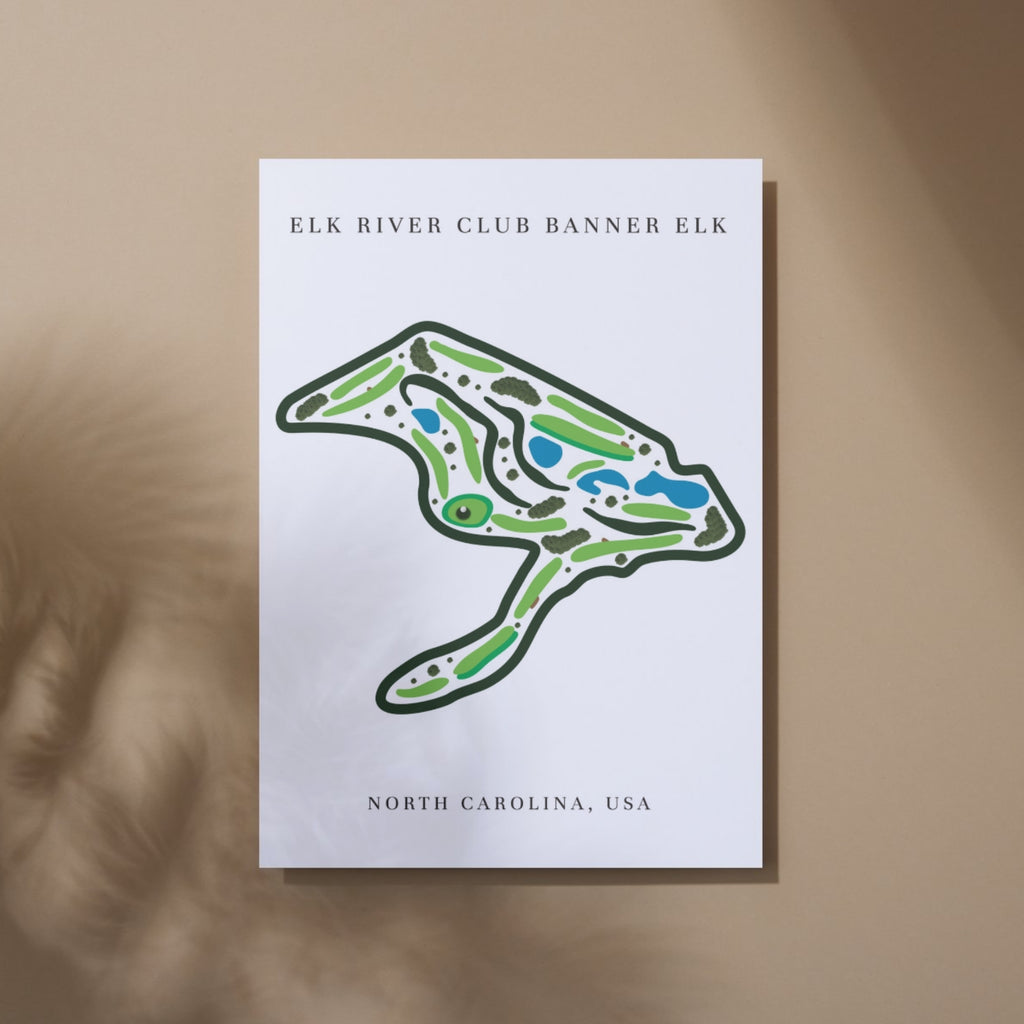 Elk River Club Golf Course Print, North Carolina, Golf Map Artworks