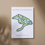 Elk River Club Golf Course Print, North Carolina, Golf Map Artworks