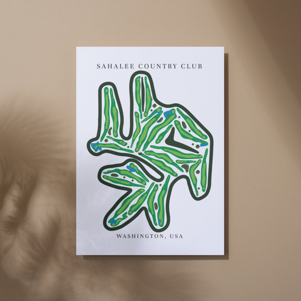 Sahalee Country Club Golf Course Prints, Washington, Golf Map Artwork