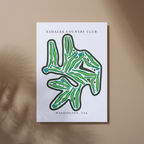 Sahalee Country Club Golf Course Prints, Washington, Golf Map Artwork