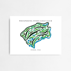 Whispering Pines Golf Club Course Print, Texas