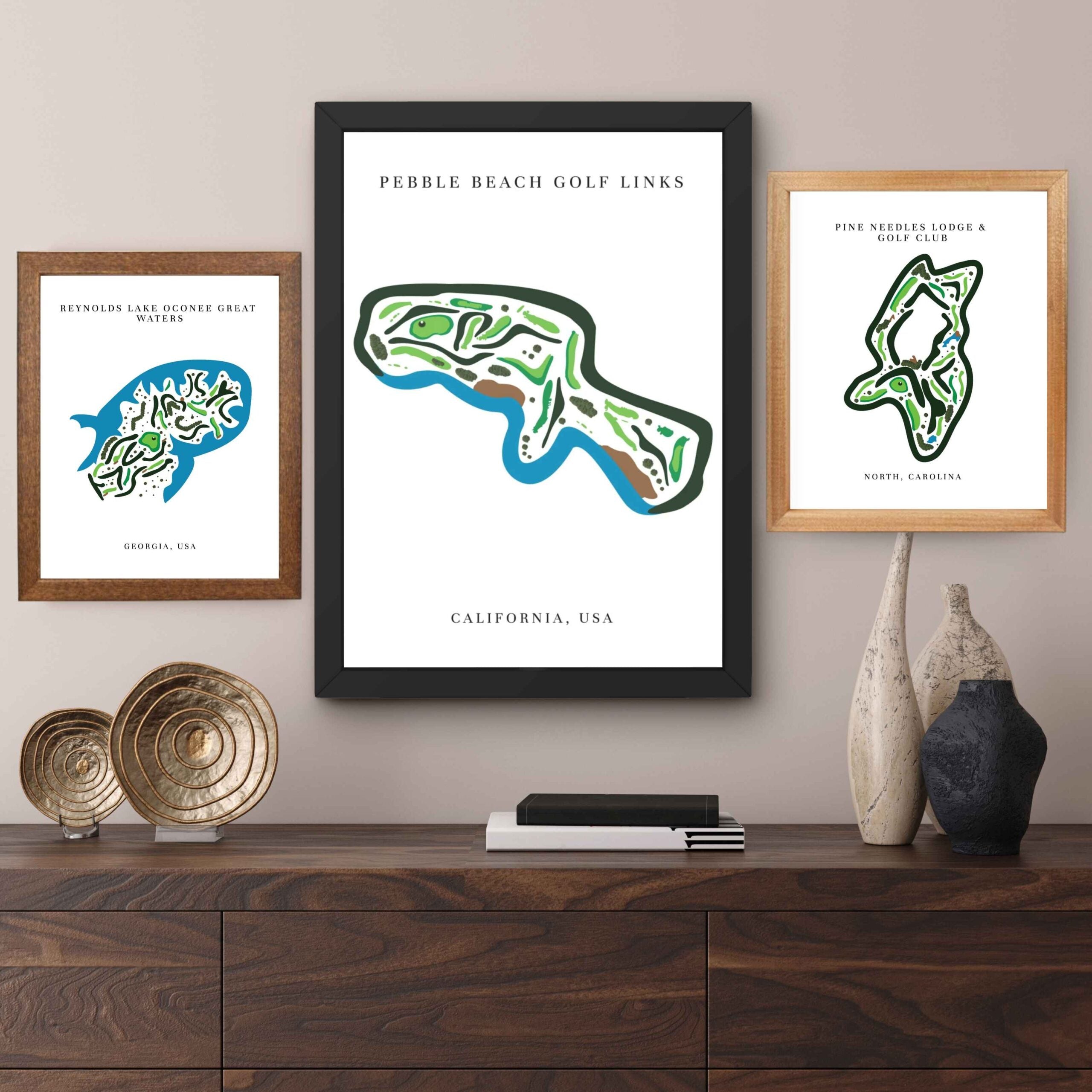 Oakmont Country Club Golf Course Prints, Pennsylvania, Golf Map Artwork