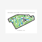 Riviera Country Club Golf Course Prints, Florida, Golf Map Artwork
