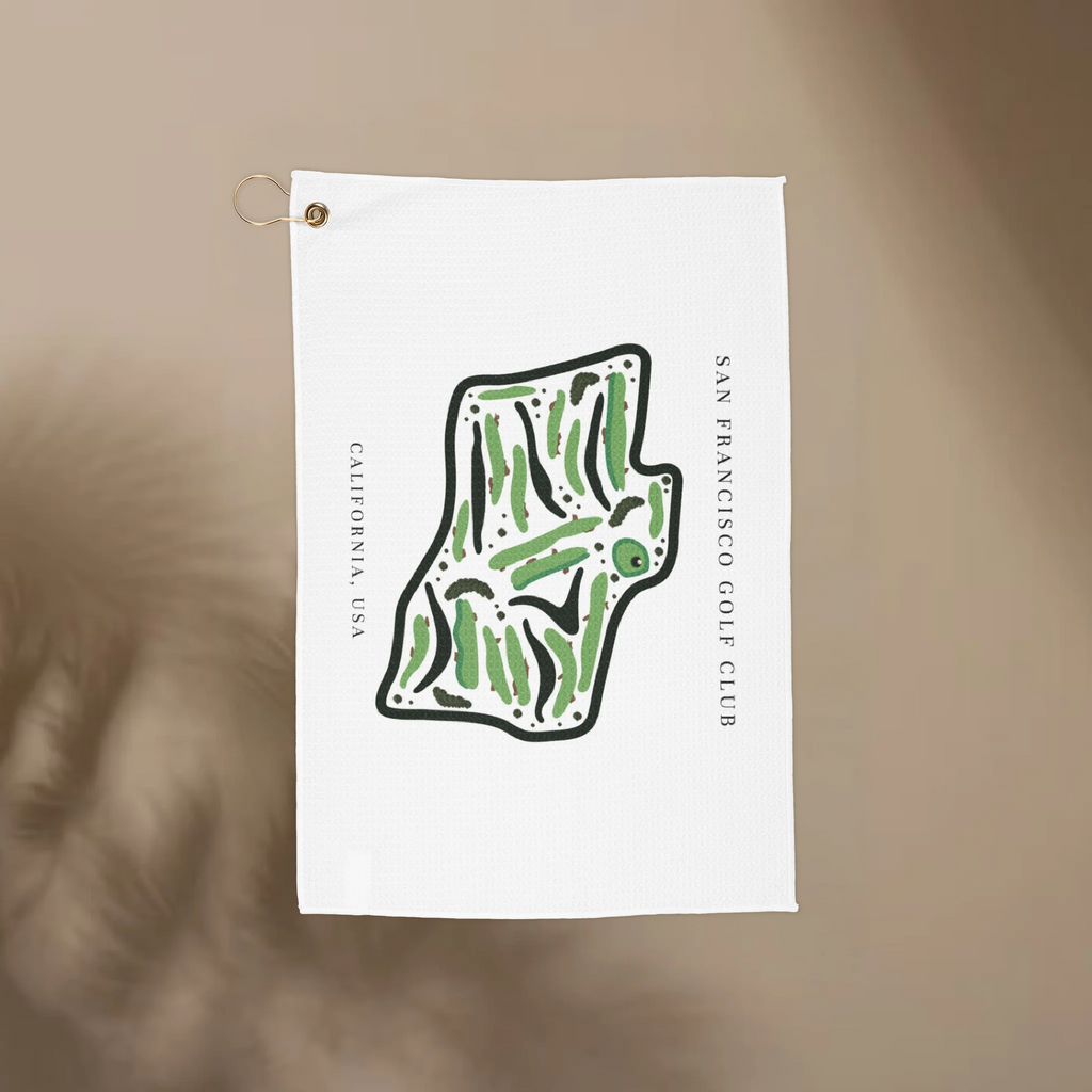 San Francisco Golf Club, Golf Course Print, California | Golf Course Print Towels | Golf Course Microfiber