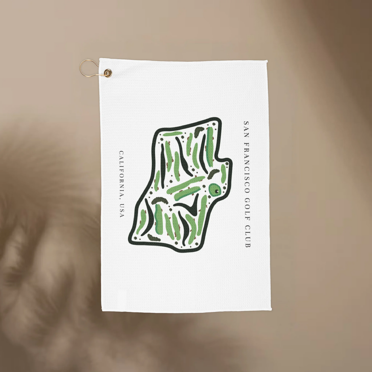 San Francisco Golf Club, Golf Course Print, California | Golf Course Print Towels | Golf Course Microfiber