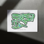 Sanctuary Golf Course Golf Course Prints, Colorado, Golf Map Artwork