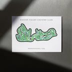 Saucon Valley Country Club Golf Course Prints, Pennsylvania, Golf Map Artwork