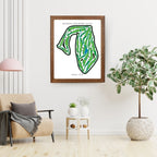 Scioto Country Club Golf Course Prints, Ohio, Golf Map Artwork