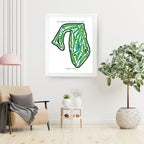 Scioto Country Club Golf Course Prints, Ohio, Golf Map Artwork