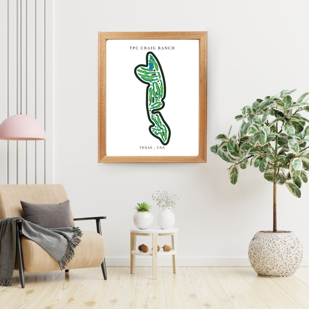 TPC Craig Ranch Golf Course Prints, Texas, Golf Map Artwork