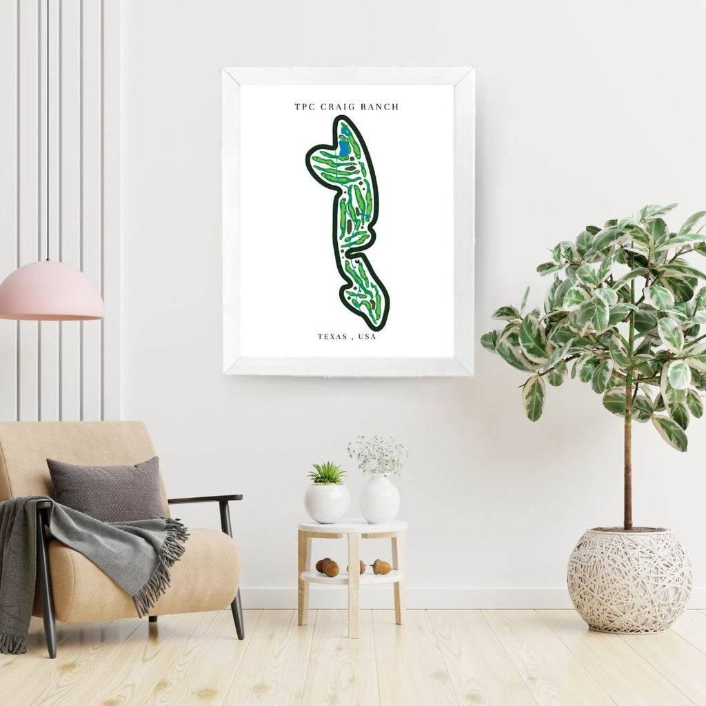 TPC Craig Ranch Golf Course Prints, Texas, Golf Map Artwork