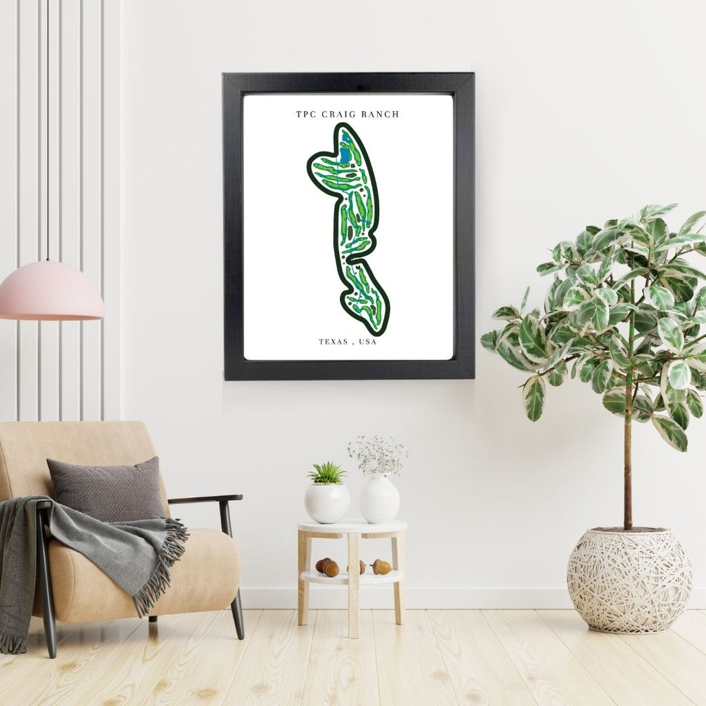 TPC Craig Ranch Golf Course Prints, Texas, Golf Map Artwork