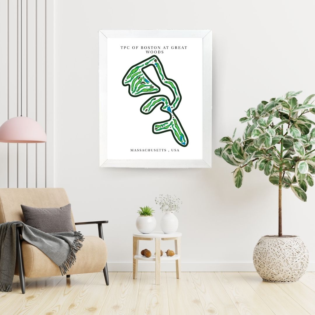 TPC of Boston at Great Woods Golf Course Prints, Massachusetts, Golf Map Artwork