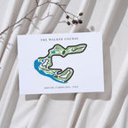 The Walker Course Golf Course Prints, South Carolina, Golf Map Artwork