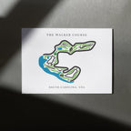 The Walker Course Golf Course Prints, South Carolina, Golf Map Artwork
