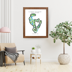Custom Golf Course Map Print for Golf Lovers