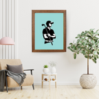 Male Golfer Illustration, Golf Wall Art Print Gifts