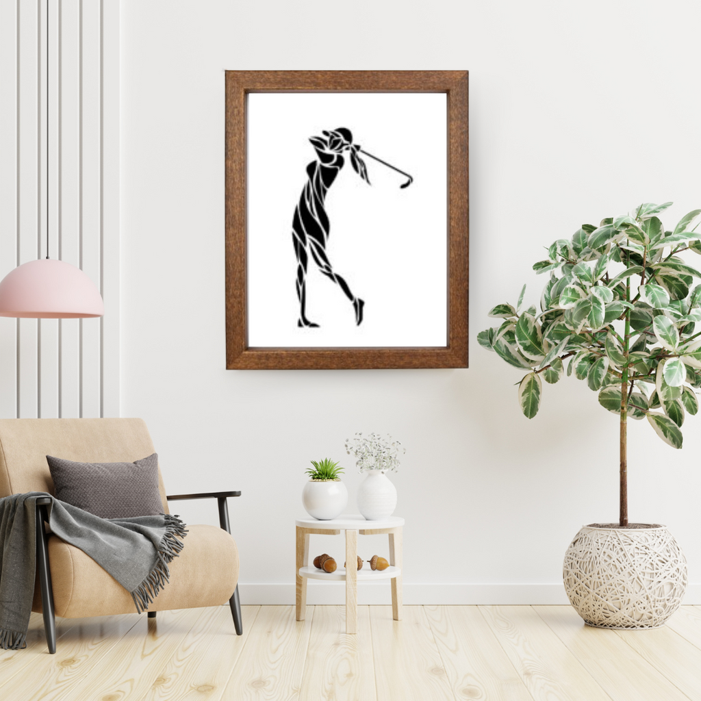 Women Playing Golf Illustration, Golf Wall Art Print Gifts