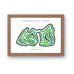 Anchorage Golf Courses Golf Course Print Alaska , Golf Map Artwork