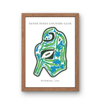 Teton Pines Country Club, Golf Club Course Print, Wyoming