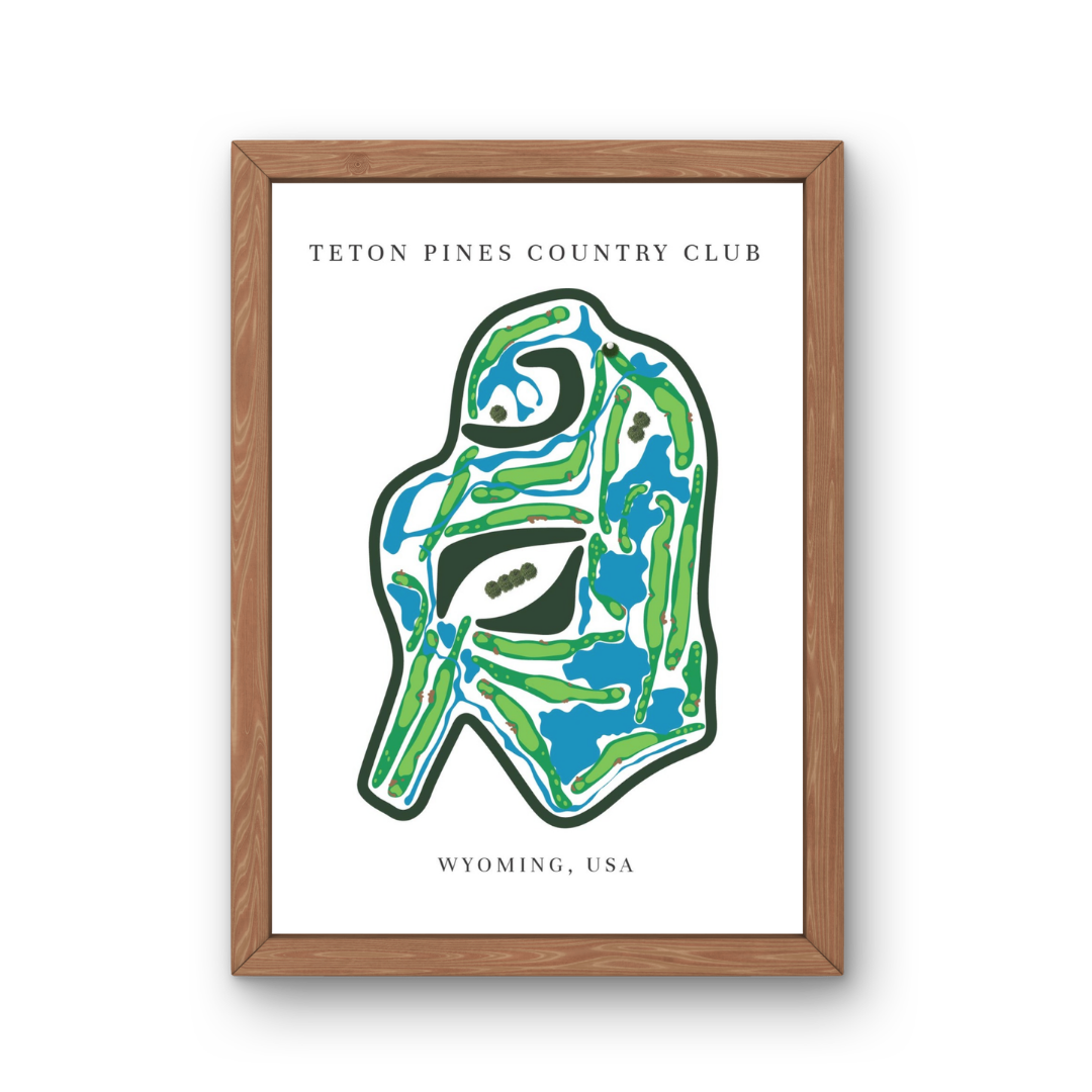Teton Pines Country Club, Golf Club Course Print, Wyoming