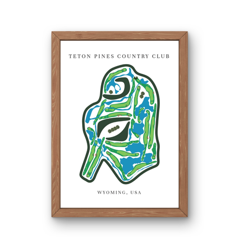 Teton Pines Country Club, Golf Club Course Print, Wyoming