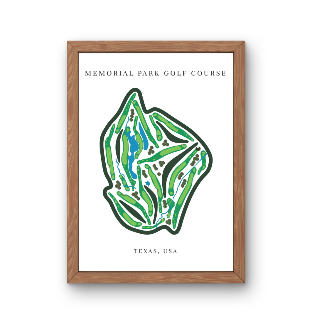 Memorial Park Golf Club, Golf Course Print, Texas