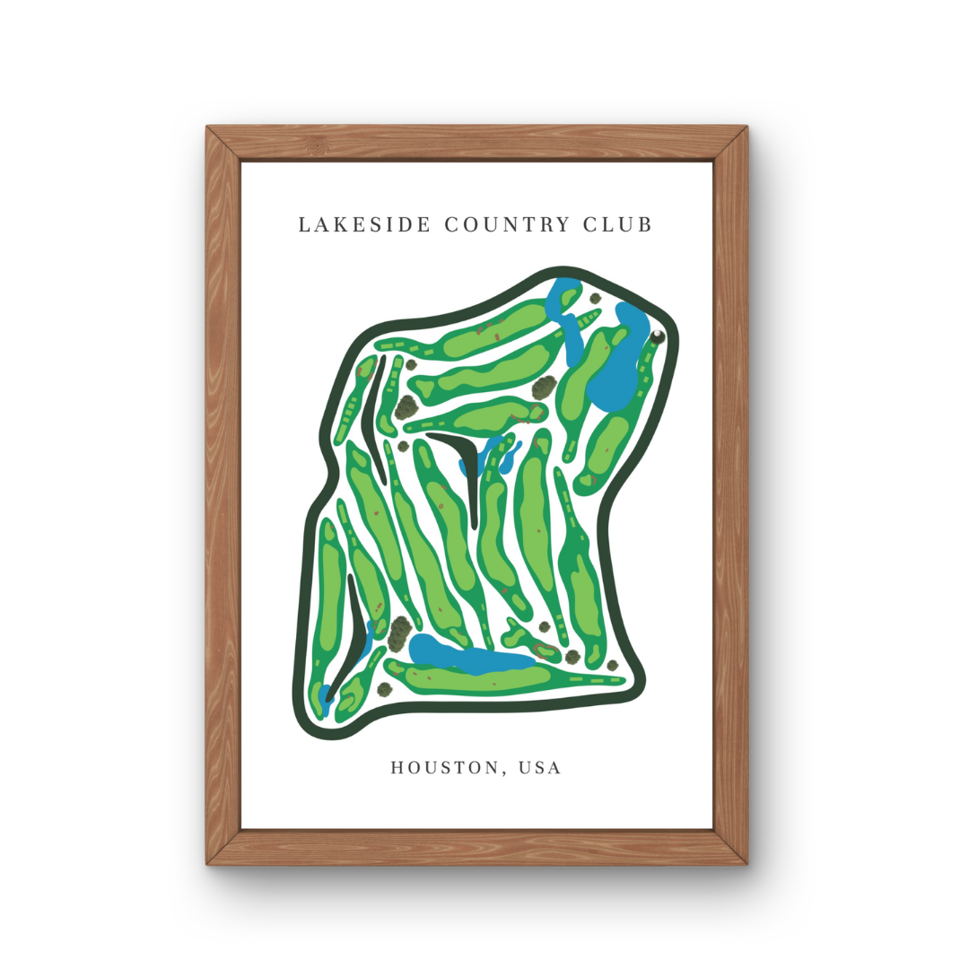 Lakeside Country Club, Golf Course Prints, Texas