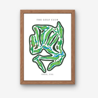 The Golf Club Golf Course Prints, Ohio, Golf Map Artwork