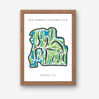 The Forest Country Club Golf Course Prints, Florida, Golf Map Artwork