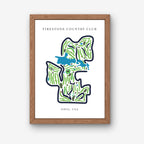 Firestone Country Club Golf Course Prints, Ohio, Golf Map Artwork