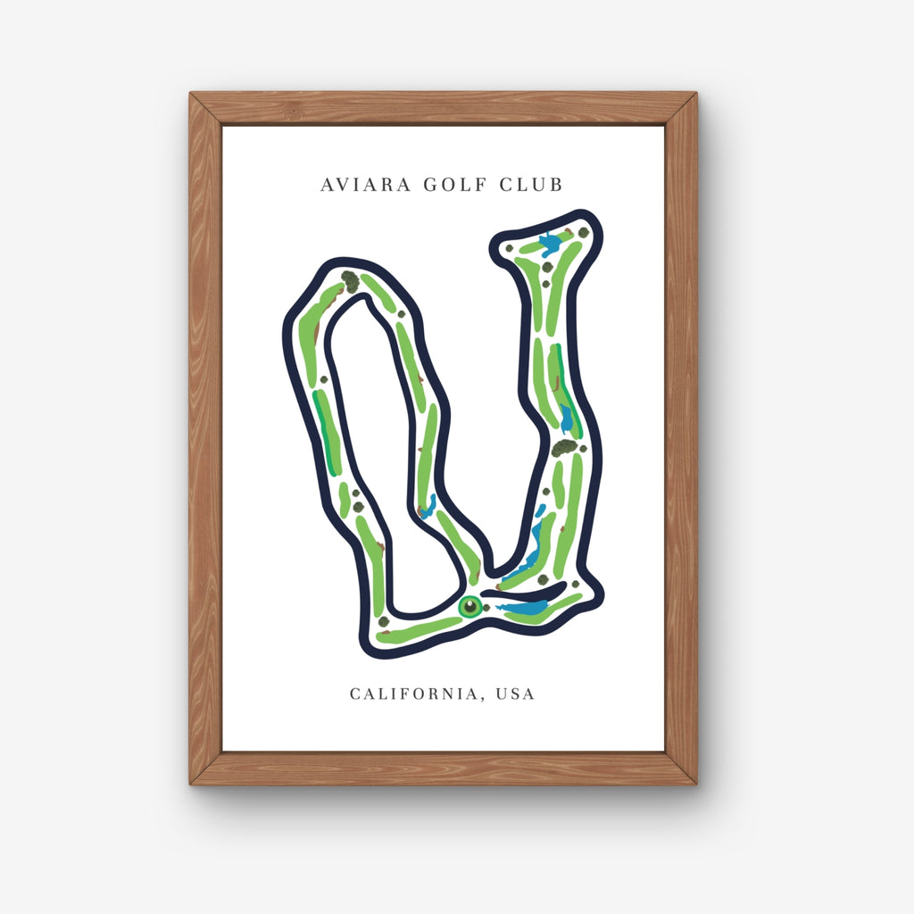Aviara Golf Club Golf Course Prints, California, Golf Map Artwork
