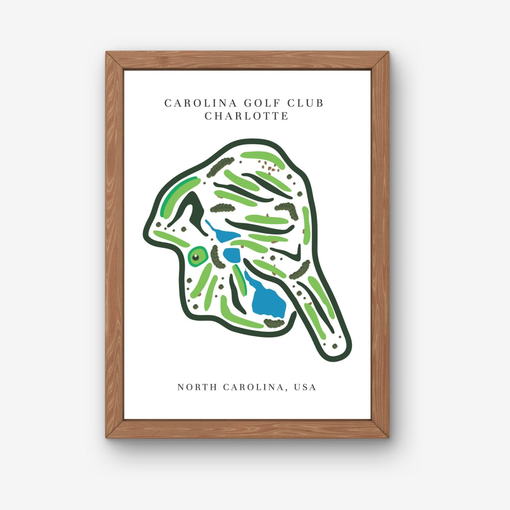 Carolina Golf Club Golf Course Print, North Carolina, Golf Map artworks