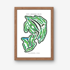 TPC Deere Run Golf Course Prints, Illinois, Golf Map Artwork