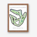Country Club of Salisbury Golf Course Prints, North Carolina, Golf Map Artwork