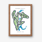 Bandon Trails Golf Course Prints, Oregon, Golf Map Artwork