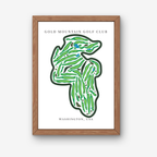 Gold Mountain Golf Club Golf Course Prints, Washington, Golf Map Artwork