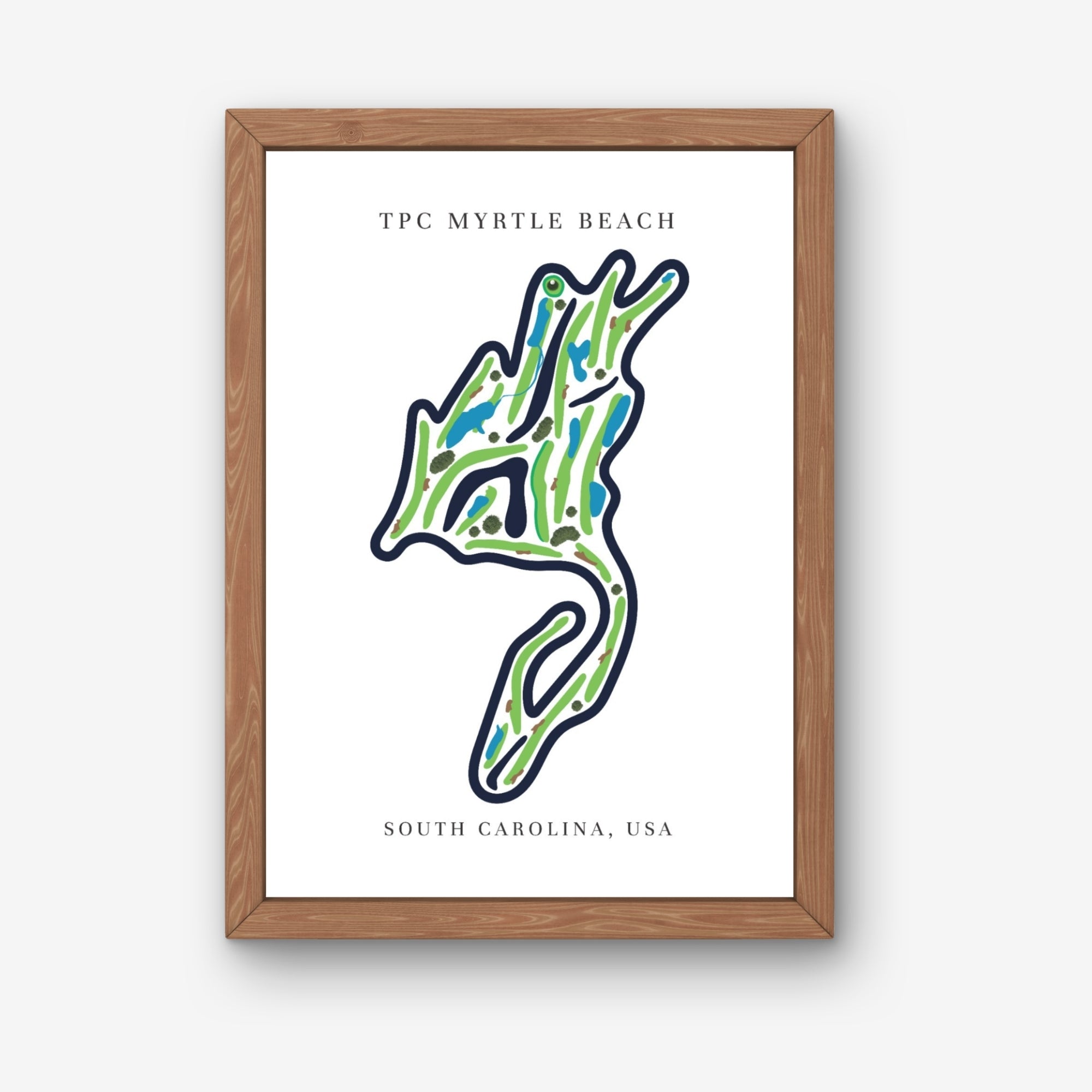 TPC Myrtle Beach Golf Course Prints, South Carolina, Golf Map Artwork